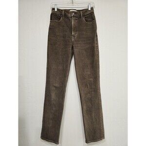 Abercrombie & Fitch Women's Brown The 90s Straight Ultra High Rise Jeans 25/0R